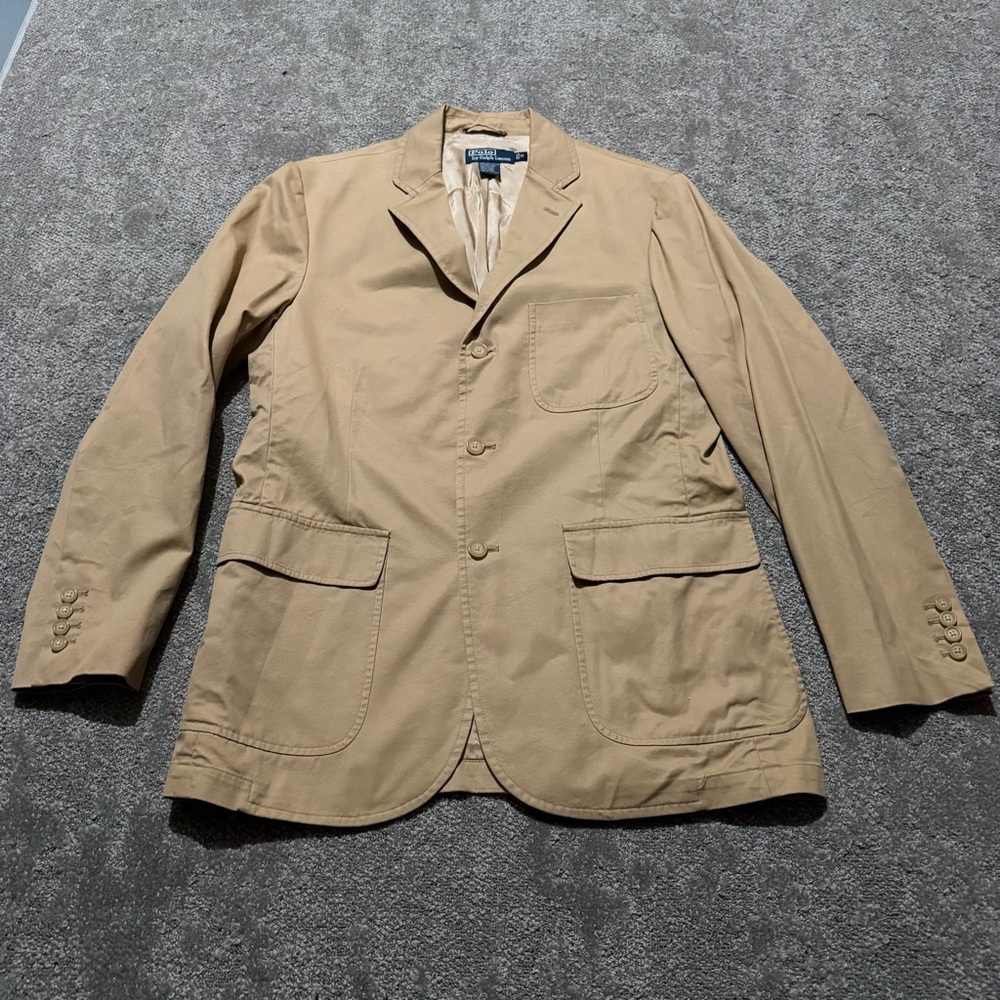 Polo by Ralph Lauren Tan Cotton Sport Coat Blazer